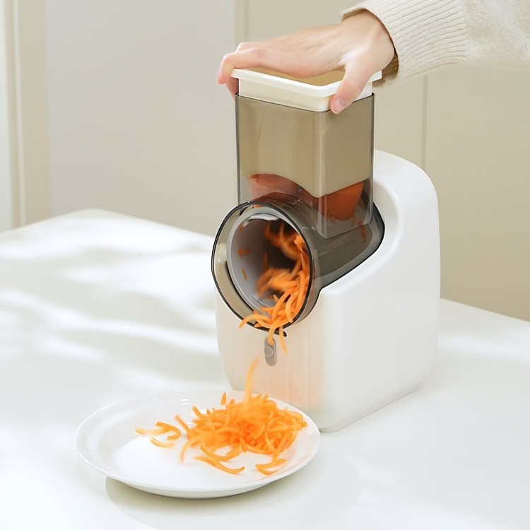 Kitchen Gadgets Save Time - 健康的な食事のための時間節約キッチンガジェット、プロ仕様の電動マンドリンスライサー、高速野菜シュレッダー＆ダイサー