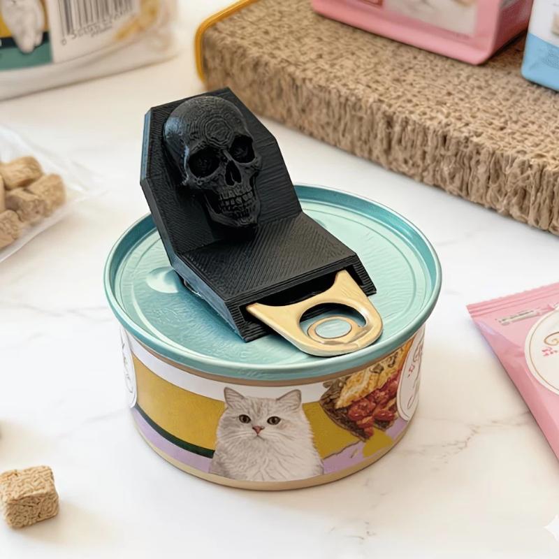 Kitchen Gadgets I Need - ゴシック風スカルジャーオープナー滑り止め缶掴み補助具1/2個入りユニークなキッチンガジェットキャンプ料理用