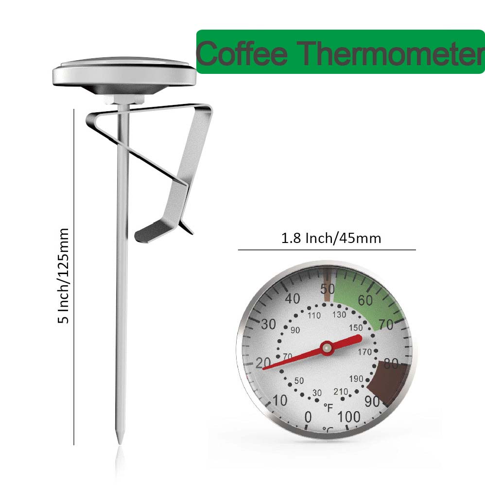 Kitchen Gadgets And Accessories - 0-100 ° C 食品温度計ステンレス鋼コーヒーミルク温度計調節可能なクランプキッチン食品調理ドリンクツールアクセサリー