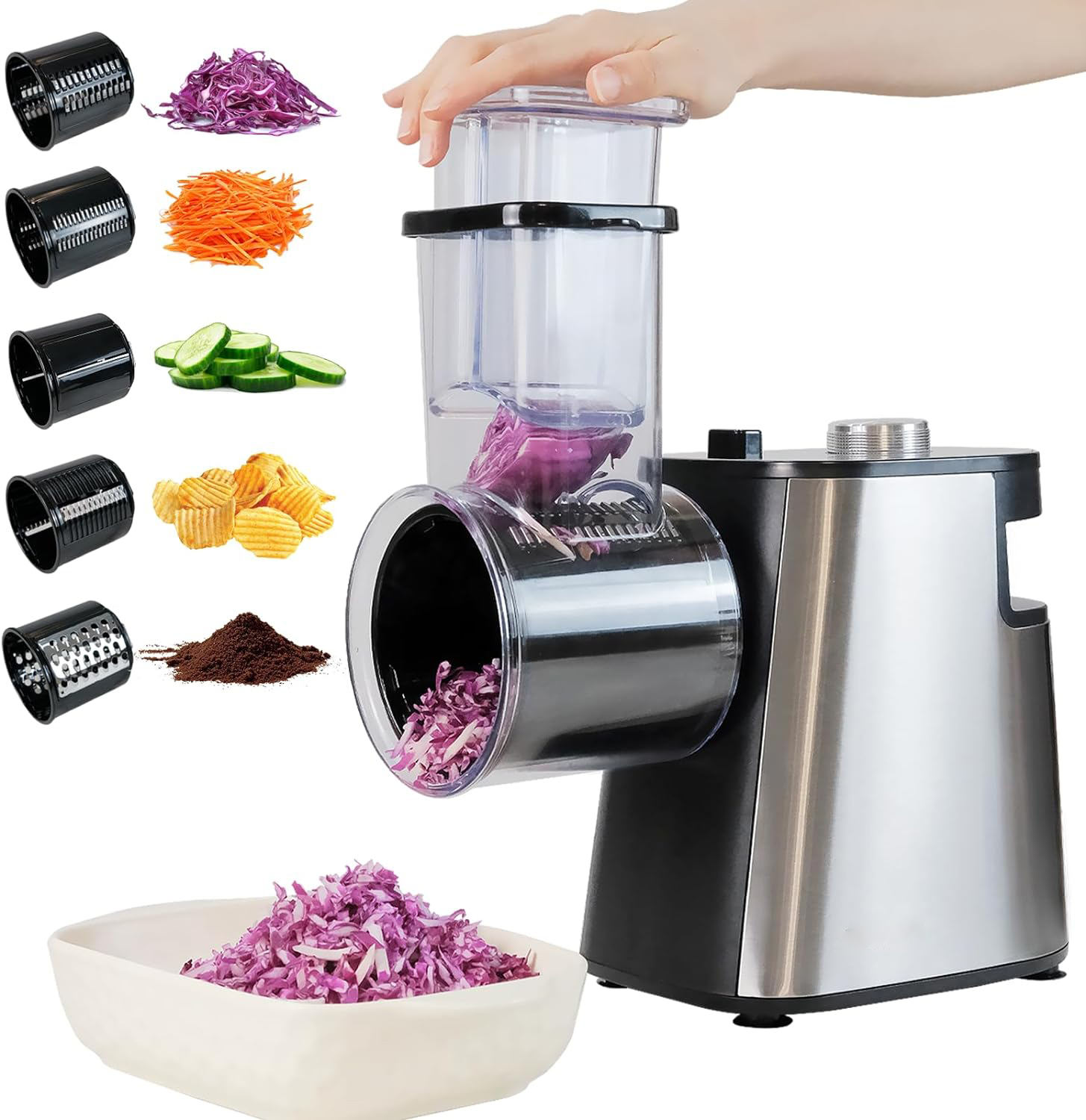 Kitchen Gadgets Vegetable Cutter - フードスライサー チーズグレーター キッチンガジェット 自動電動野菜カッター