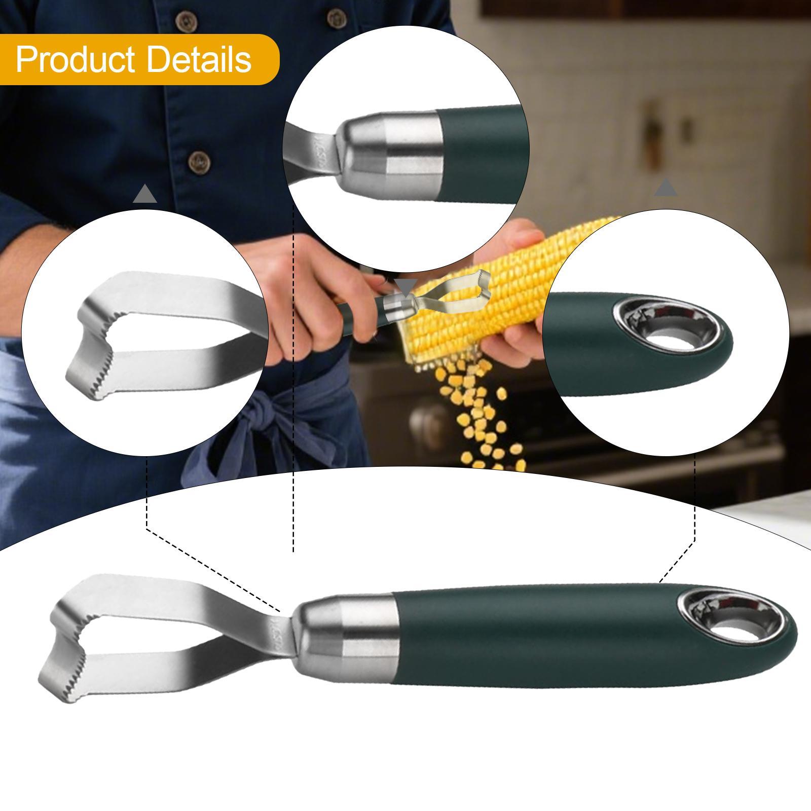 Kitchen Gadgets I Need - ステンレス製のトウモロコシの皮むき器、人間工学に基づいたハンドル付き、家庭用キッチンでの野菜の皮むきに最適なガジェット