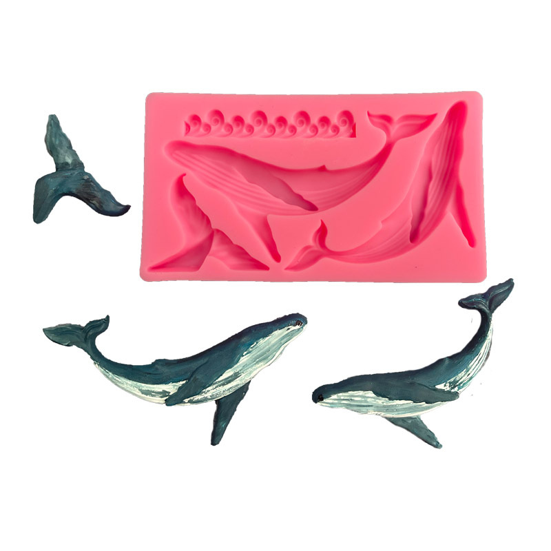 Kitchen Gadgets And Accessories - シリコンクジラ型,日曜大工,オーシャンシリーズ,フォンダン,ケーキデコレーションツール,キッチンアクセサリー,ベーキング用品