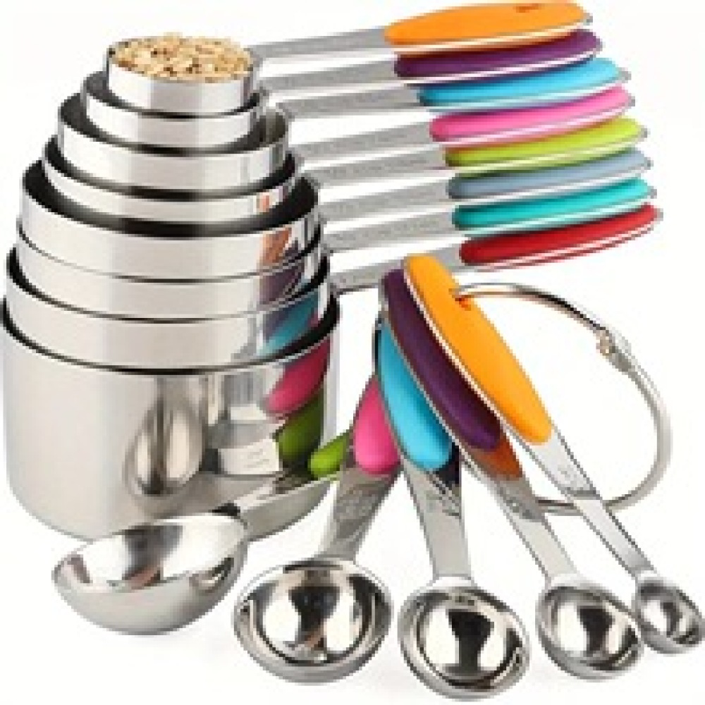 Kitchen Gadgets I Need - プロフェッショナルキッチン計量セット ステンレス製カップ・スプーン ベーキングツール 正確なスケール 日常の料理に必要なガジェット