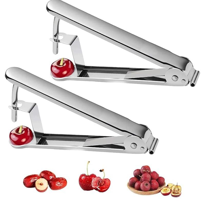 Kitchen Gadgets Useful - 多機能種抜き器：チェリー、サンザシ、ナツメ、オリーブ用。創造的な種抜きツール、家庭用小型キッチンガジェット。