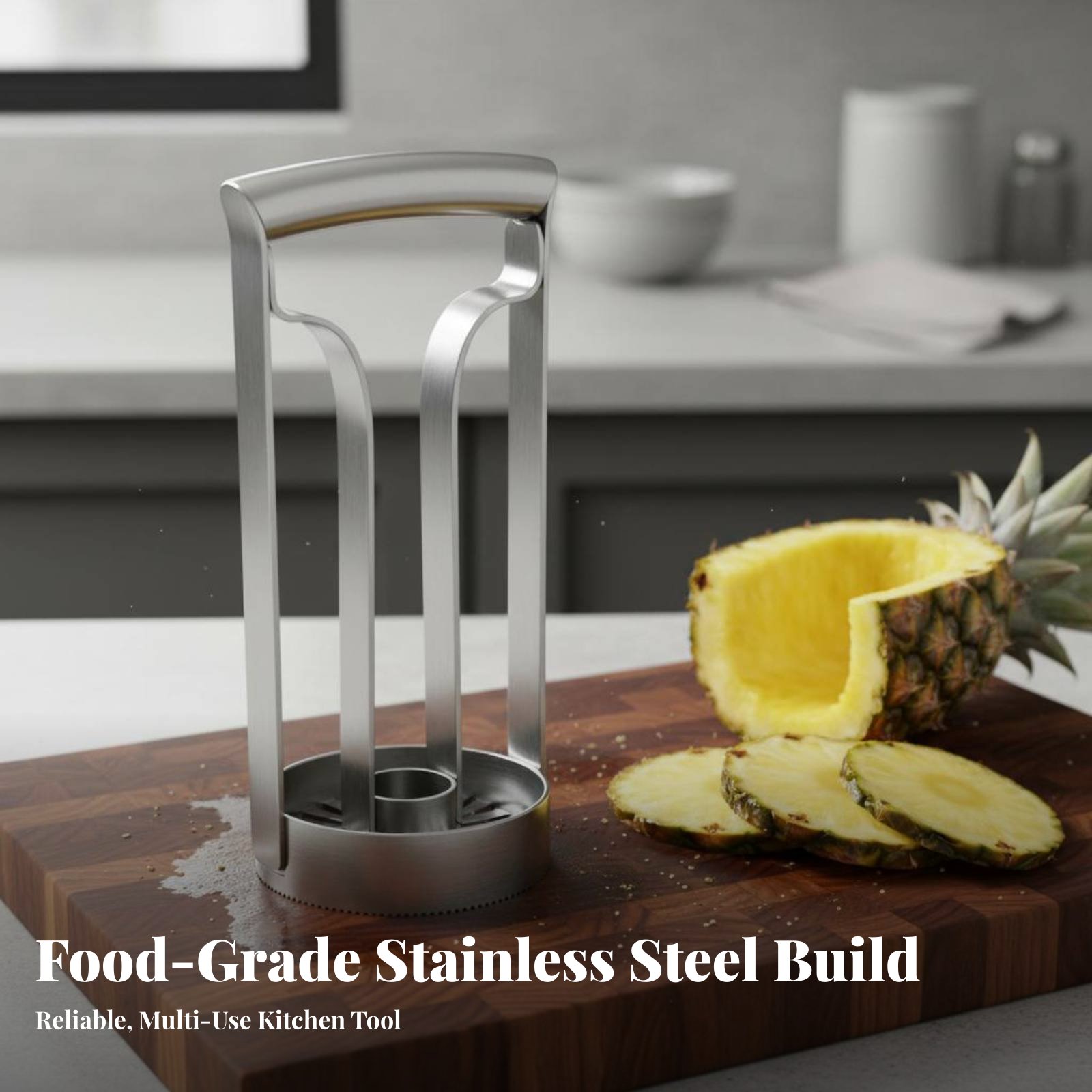 Kitchen Gadgets Save Time - ステンレス製パイナップルカッター 食品グレードのパイナップル芯抜きカッター キッチンガジェット 使いやすい 時間を節約するフルーツショップ向け