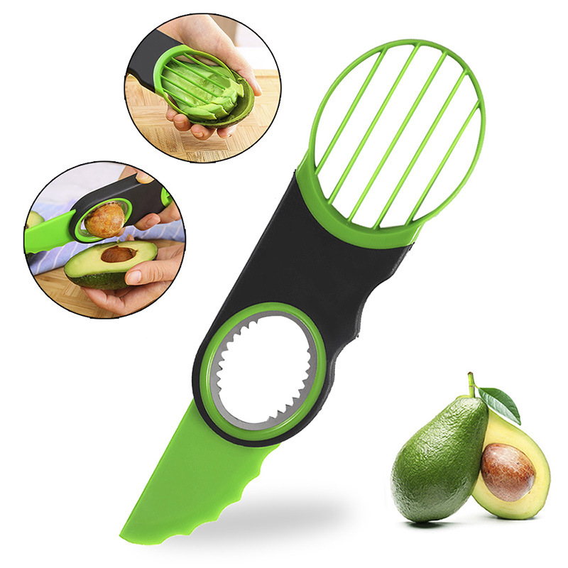 Avocado Slicer Tool - 3 in 1 アボカドツール、アボカドスライサーとピッター - ハスとフロリダアボカド用のオールインワンアボカドピーラーとスライサー