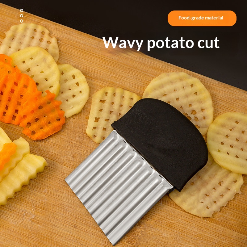 Kitchen Gadgets Vegetable Cutter - ステンレス製波型カッター、ウェーブポテトスライサー、フライドポテトカッター、野菜・果物チョッパー、キッチンガジェット