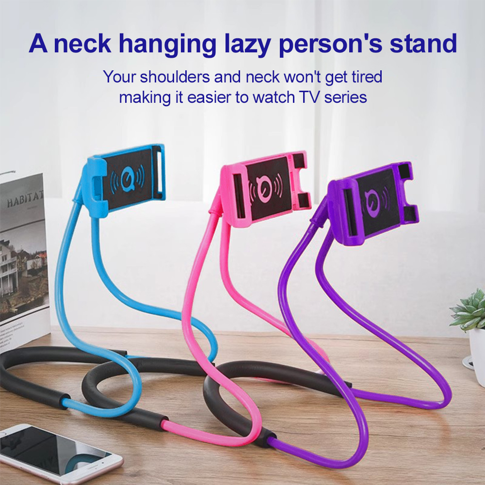 Kitchen Gadgets I Need - 首掛け式怠惰な携帯電話スタンド、フレキシブルグースネック携帯電話ホルダー、360度回転タブレットマウント、ハンズフリー多目的ブラケット