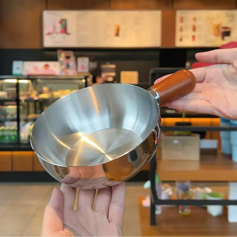 ステンレス製ソースパン ミルクパン くるみ材の木製ハンドル付 - Kitchen Gadgets And Accessories のレビューと価格