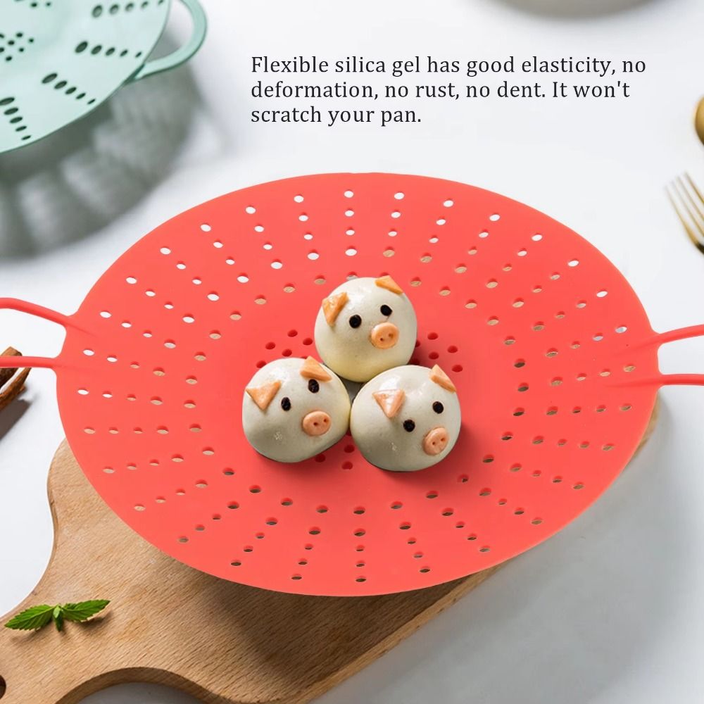 再利用可能なシリコン蒸し器バスケット、焦げ付き防止耐熱食品蒸 - Silicone Steamer Basket のレビューと価格