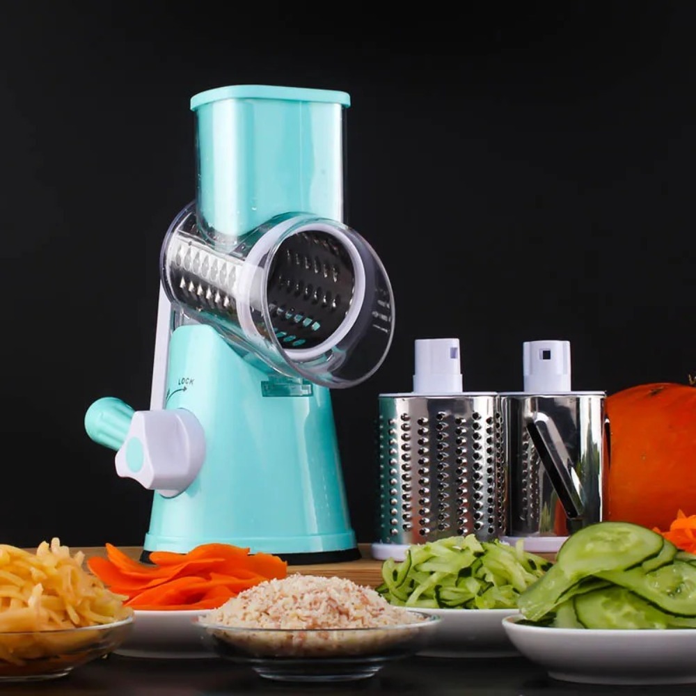 ロータリーフードスライサー、チーズおろし器、果物と野菜のシュ - Cheese Grater Box のレビューと価格