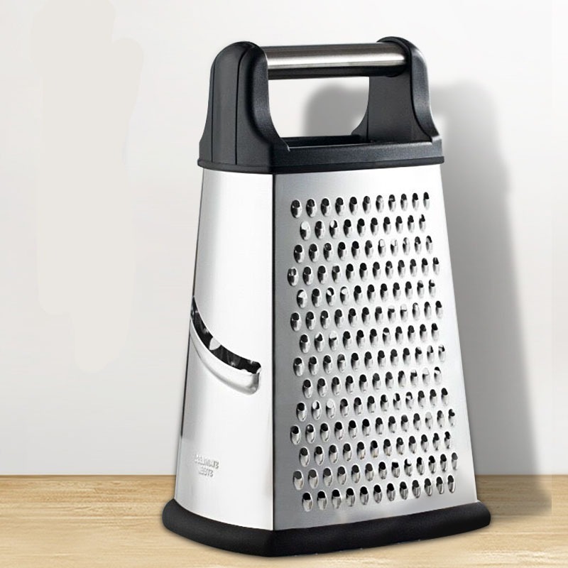 ステンレス製四面グレーター、容器付き、ポテト・チーズスライサ - Cheese Grater Box のレビューと価格