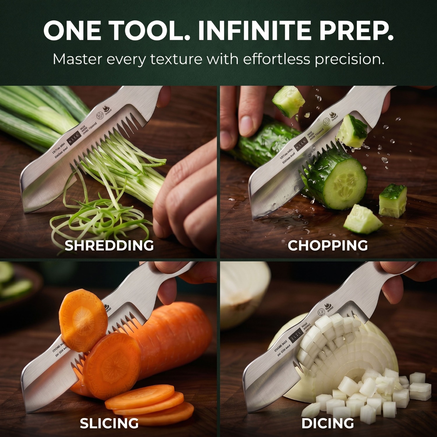 新しい多機能ネギカッター ステンレス製 緑玉ねぎスライサー  - Kitchen Gadgets Vegetable Cutter のレビューと価格