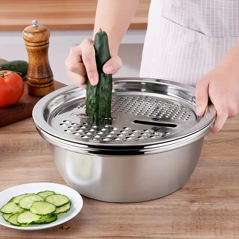 3個セット ステンレス製 キッチンザルセット 多機能水切り  - Cheese Grater Box のレビューと価格