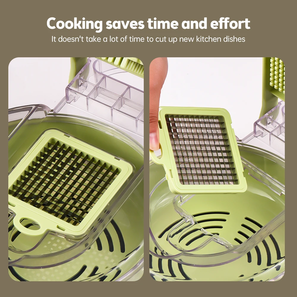 野菜チョッパー コンテナ付き 多機能 13 in 1 オニオ - Kitchen Gadgets Save Time のレビューと価格