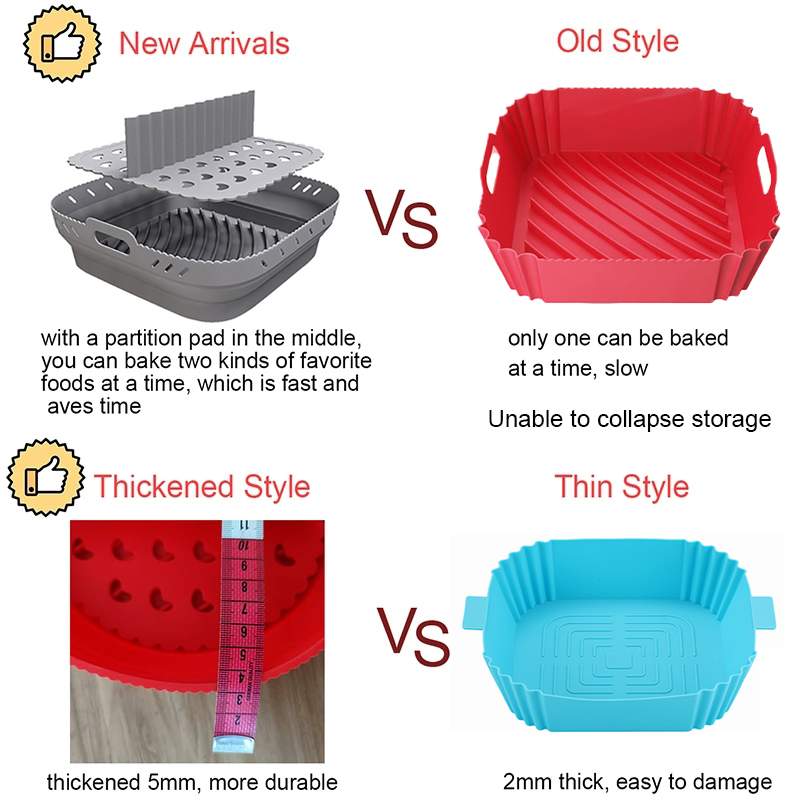 エアフライヤー-丸型シリコンバスケット,柔らかく再利用可能な - Silicone Steamer Basket のレビューと価格