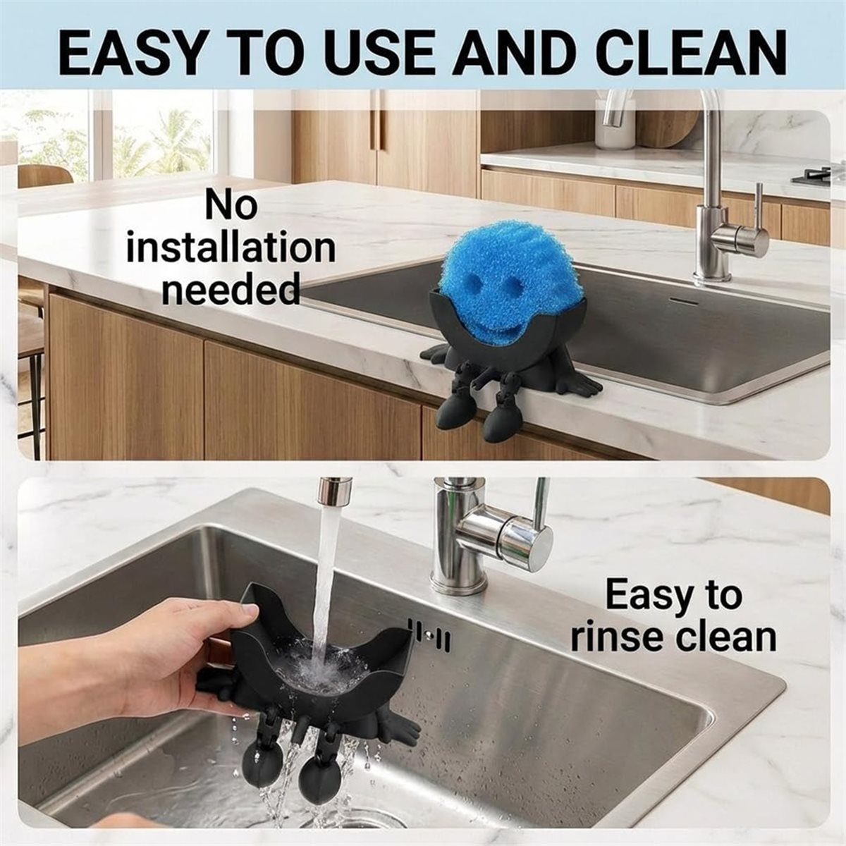 時間節約2個パック 可愛いスポンジホルダー 水切り付き -  - Kitchen Gadgets Save Time のレビューと価格