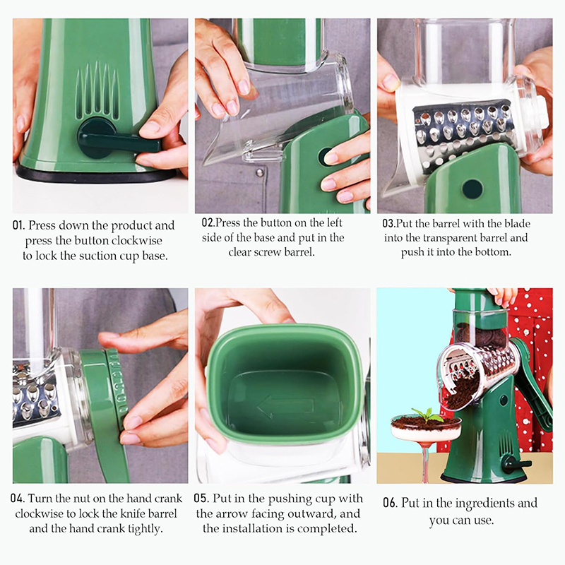 LMETJMA 5 in 1 ロータリーチーズおろし金シュレ - Cheese Grater Box のレビューと価格
