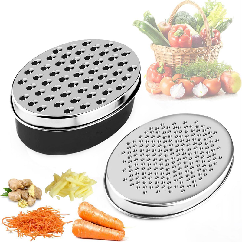 両面チーズおろし金ステンレス鋼チーズおろし金コンテナ付きポー - Cheese Grater Box のレビューと価格