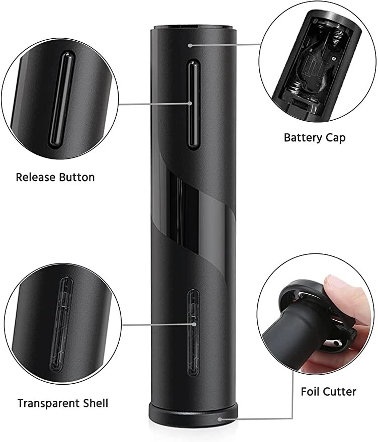 電動ワインオープナー 赤ワイン用フォイルカッター 自動赤ワイ - Kitchen Gadgets And Accessories のレビューと価格
