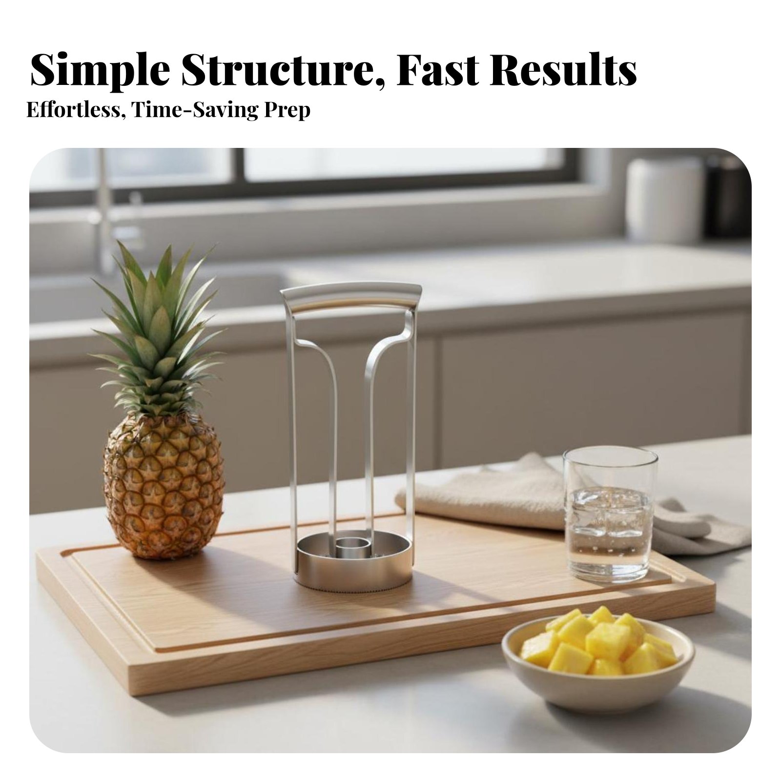 ステンレス製パイナップルカッター 食品グレードのパイナップル - Kitchen Gadgets Save Time のレビューと価格