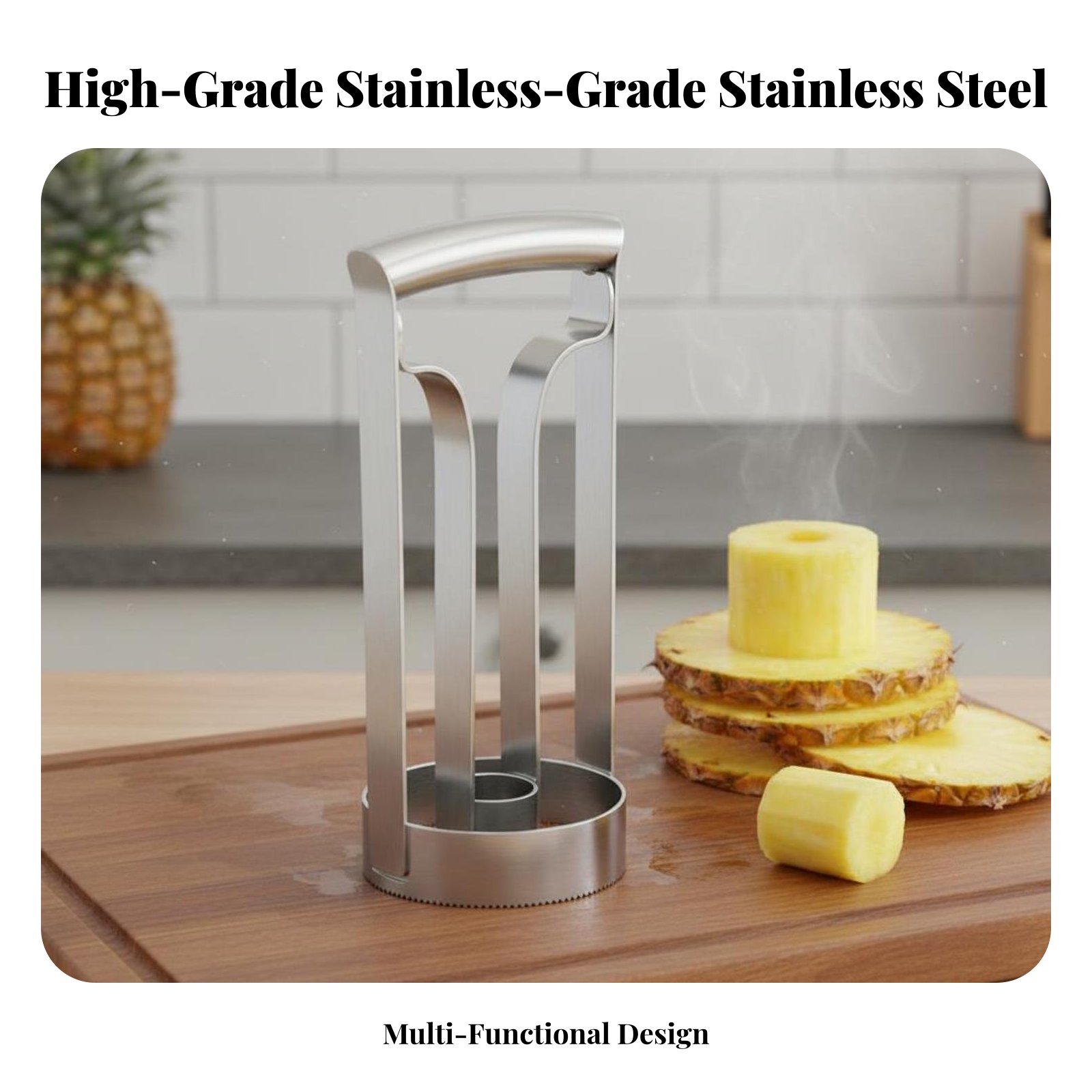 ステンレス製パイナップルカッター 食品グレードのパイナップル - Kitchen Gadgets Save Time のレビューと価格