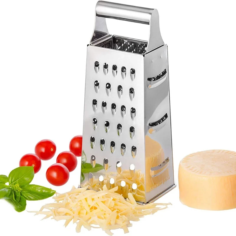 ステンレス製4面刃家庭用ボックスグレーター容器多目的野菜カッ - Cheese Grater Box のレビューと価格