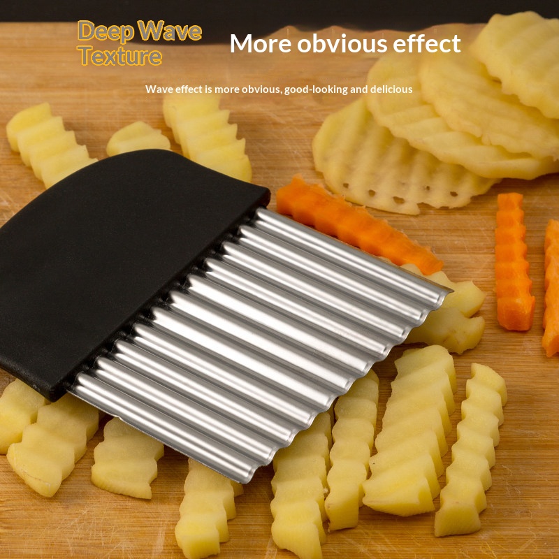 ステンレス製波型カッター、ウェーブポテトスライサー、フライド - Kitchen Gadgets Vegetable Cutter のレビューと価格