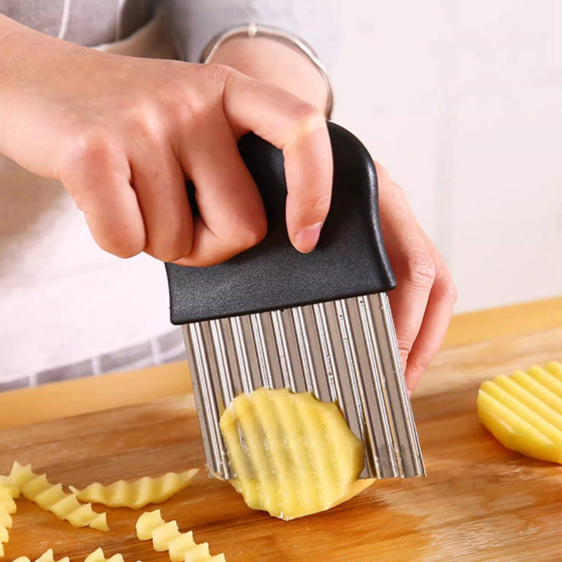ステンレス製波型カッター、ウェーブポテトスライサー、フライド - Kitchen Gadgets Vegetable Cutter のレビューと価格