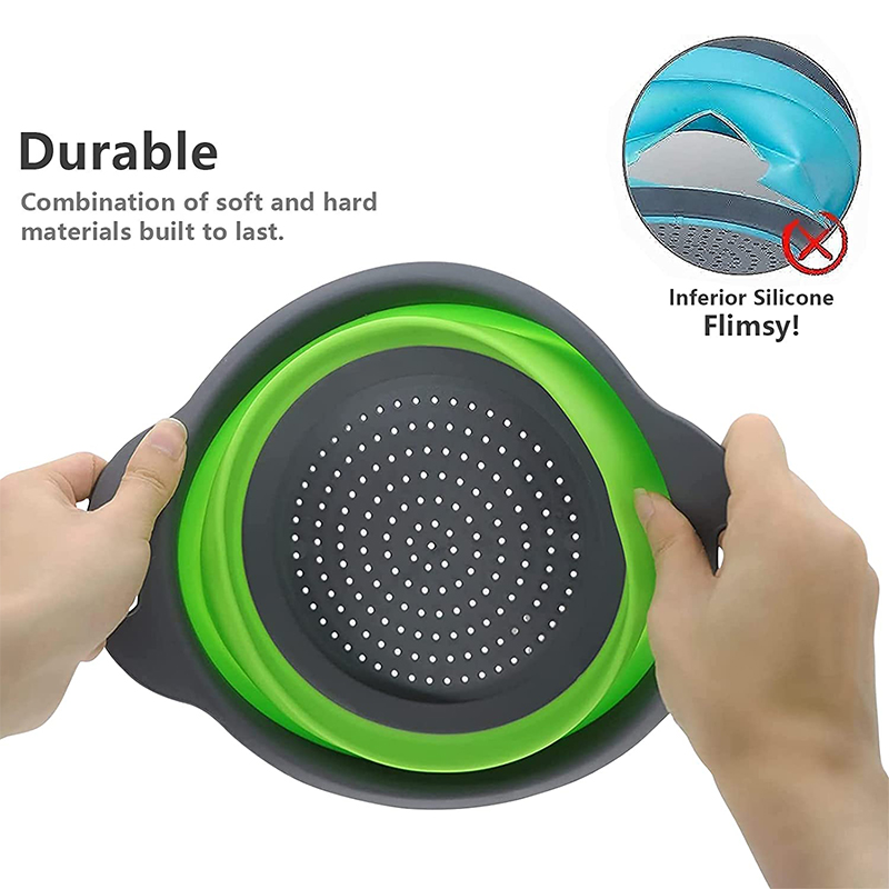 2 ピース/セット折りたたみシリコンザル果物野菜洗濯バスケッ - Silicone Steamer Basket のレビューと価格