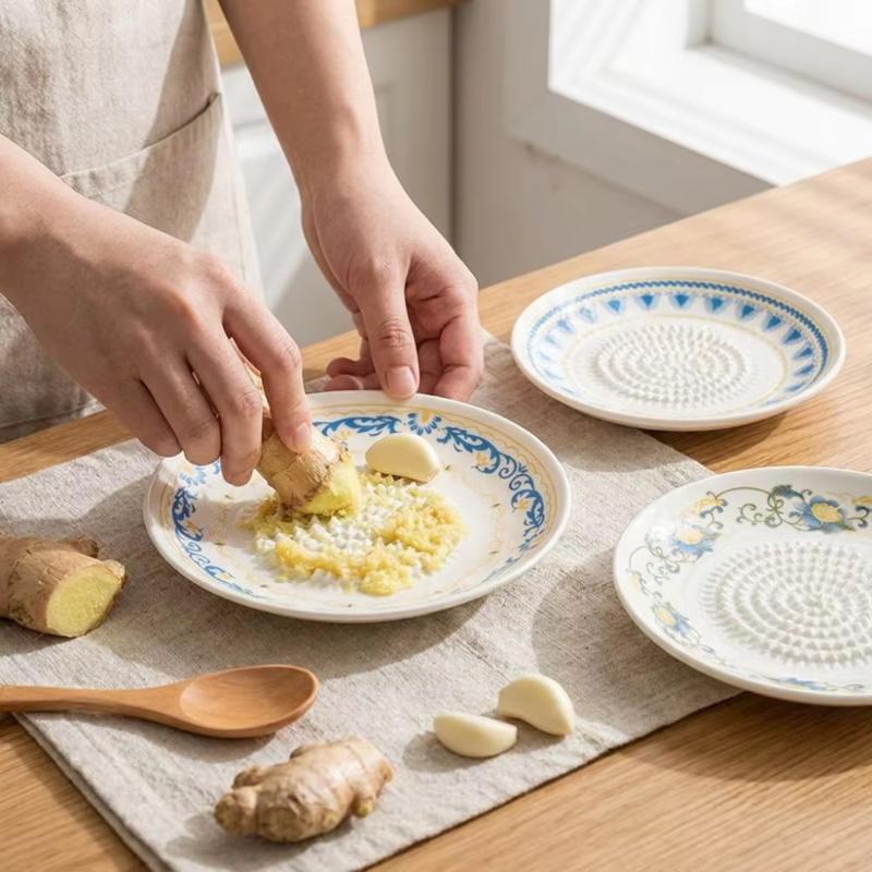2-in-1 セラミック製ニンニク生姜グレータープレート 手 - Kitchen Gadgets Vegetable Cutter のレビューと価格