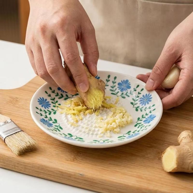 2-in-1 セラミック製ニンニク生姜グレータープレート 手 - Kitchen Gadgets Vegetable Cutter のレビューと価格